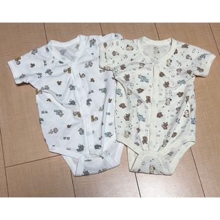 ベビー肌着 ロンパース ボディスーツ 半袖 2枚セット