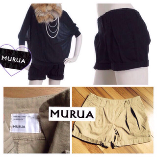 ムルーア(MURUA)のMURUA綿ツイルショートパンツM(ショートパンツ)