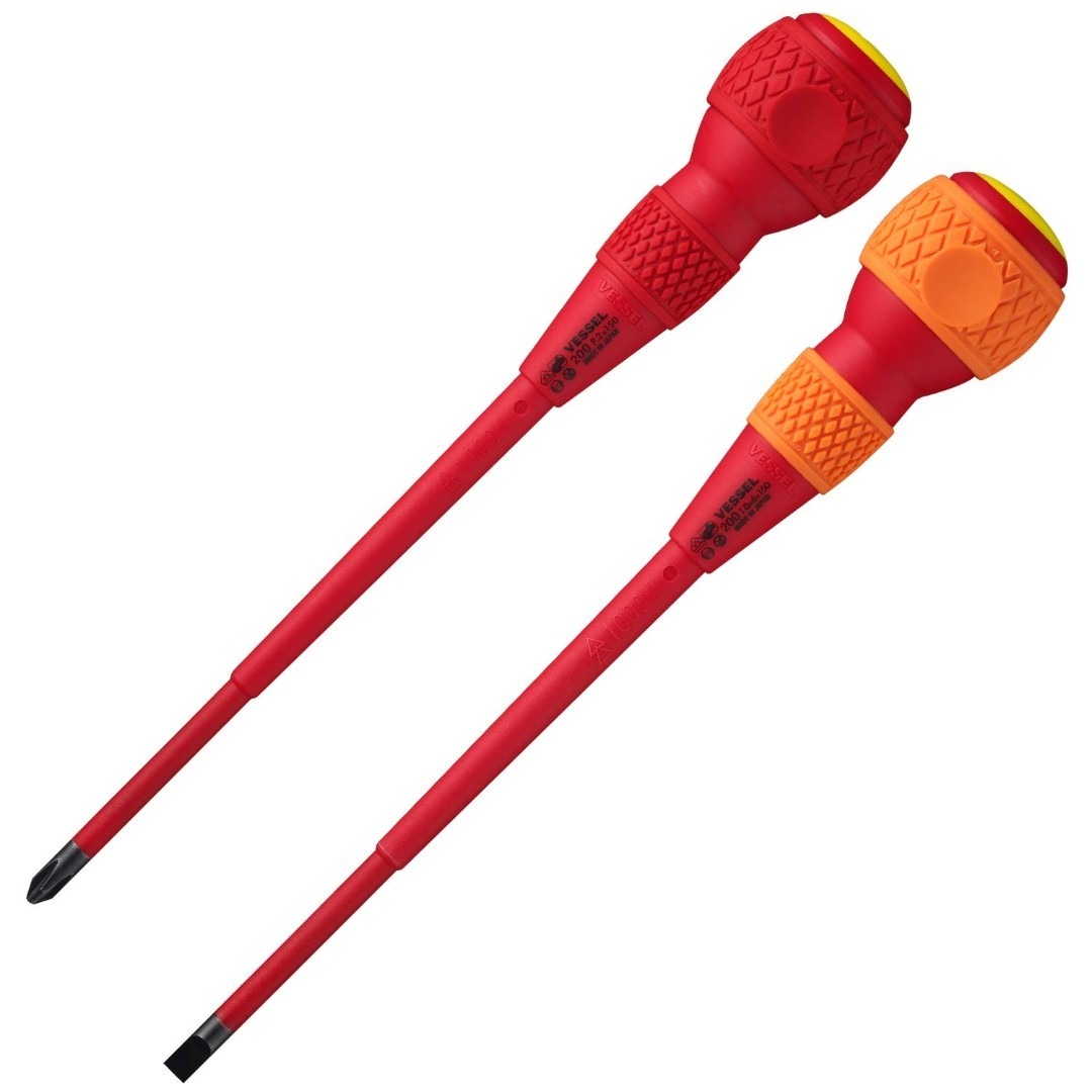 【特価セール】ベッセル(VESSEL) ボールグリップ 絶縁ドライバー 2本組セ その他のその他(その他)の商品写真