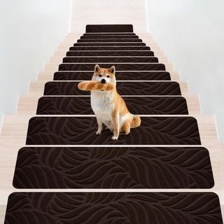 【人気商品】【 限定ブランド】階段マット 階段用滑り止め76X20cm 【7枚入