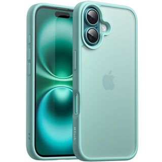 JETech iPhone 16 6.1インチ用 マットケース 耐衝撃性ミリタリ