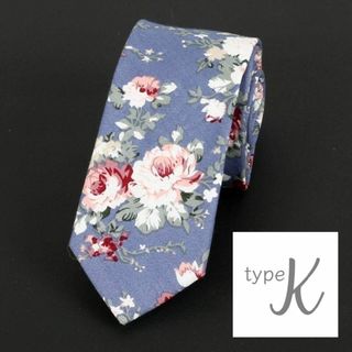 A236 新品未使用 コットンネクタイ 花柄 おしゃれ ノーブランド