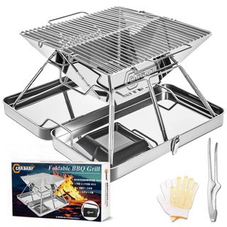 【特価セール】CARBABY バーベキューコンロ 焚き火台 収納ケース付き ステ