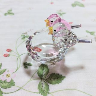ガラス 硝子 鳥 ガラス細工  バード　置物　お皿 ジュエリーケース(置物)