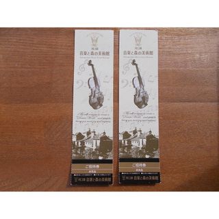 追加可　即発送　河口湖音楽と森の美術館　招待券２枚　期限なし(美術館/博物館)