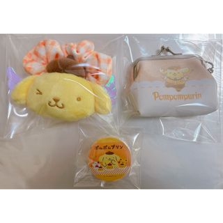 ポムポムプリンセット　ヘアゴム　財布　ハンドタオル　３点セット