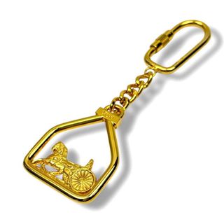 セリーヌ(CELINE)のCELINE セリーヌ 馬車 キーリング キーホルダー ヴィンテージ ゴールド(キーホルダー)