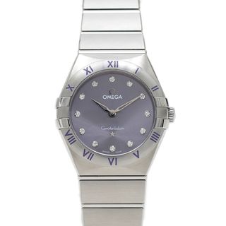 オメガ(OMEGA)のオメガ コンステレーション バイオレット文字盤 SS/12Pダイヤ レディース(腕時計)