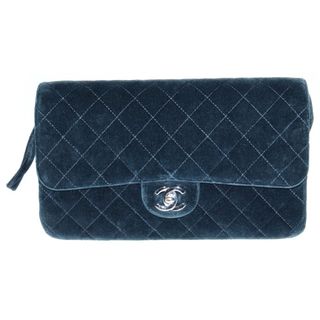 シャネル(CHANEL)のCHANEL シャネル マトラッセ25 チェーン バックパック リュックサック シルバー金具 ブラック ベロア(リュック/バックパック)