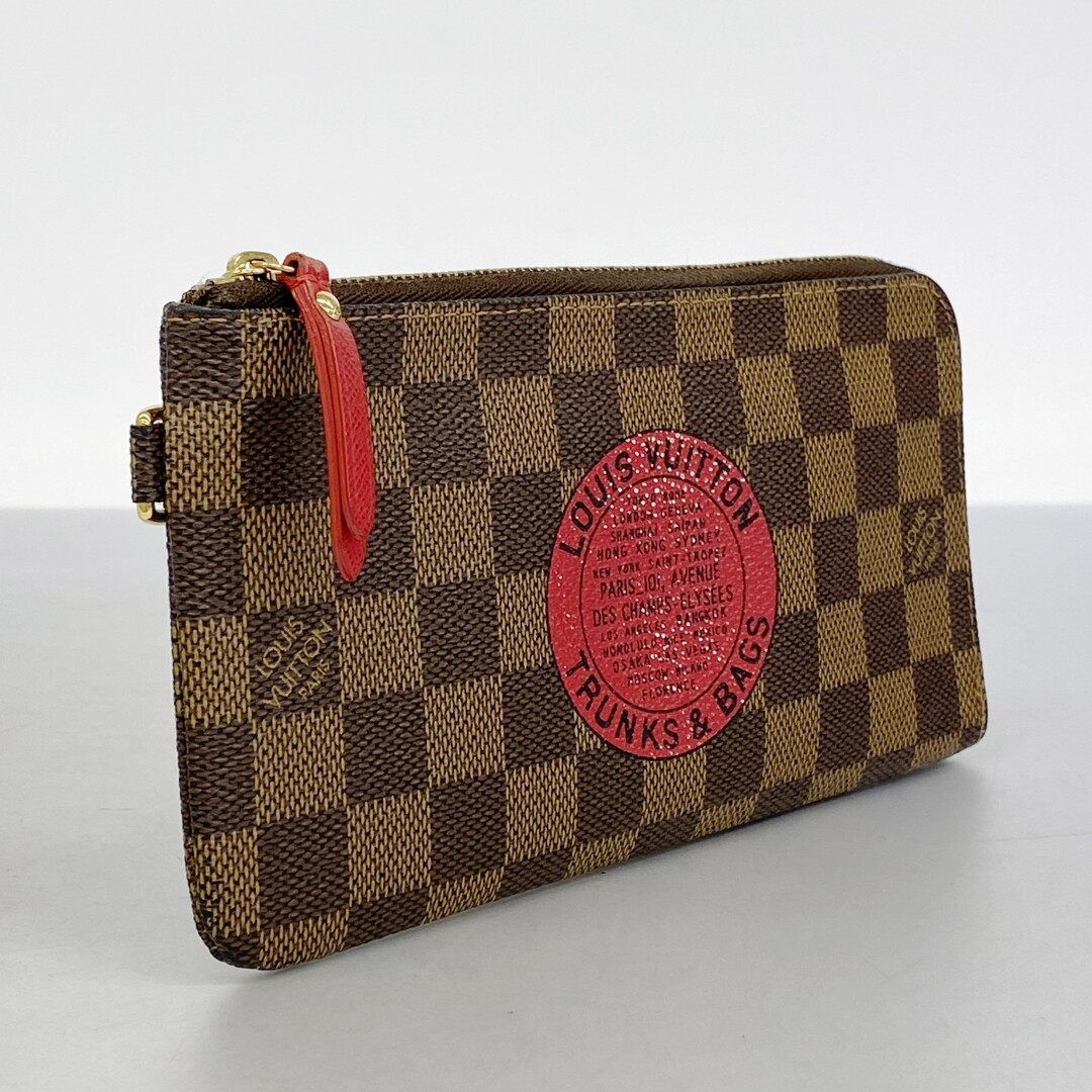 LOUIS VUITTON(ルイヴィトン)の【5me5768】ルイヴィトン 長財布 ダミエ T＆B ポルトフォイユコンプリス N61740 レッド エベヌ【中古】レディース レディースのファッション小物(財布)の商品写真