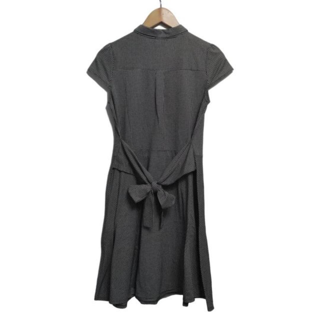 MACKINTOSH PHILOSOPHY(マッキントッシュフィロソフィー)のMACKINTOSH PHILOSOPHY(マッキントッシュフィロソフィー) ワンピース サイズ38 L レディース美品  - 黒×ライトグレー レギュラーカラー/半袖/ひざ丈/チェック柄/シャツワンピ レディースのワンピース(その他)の商品写真