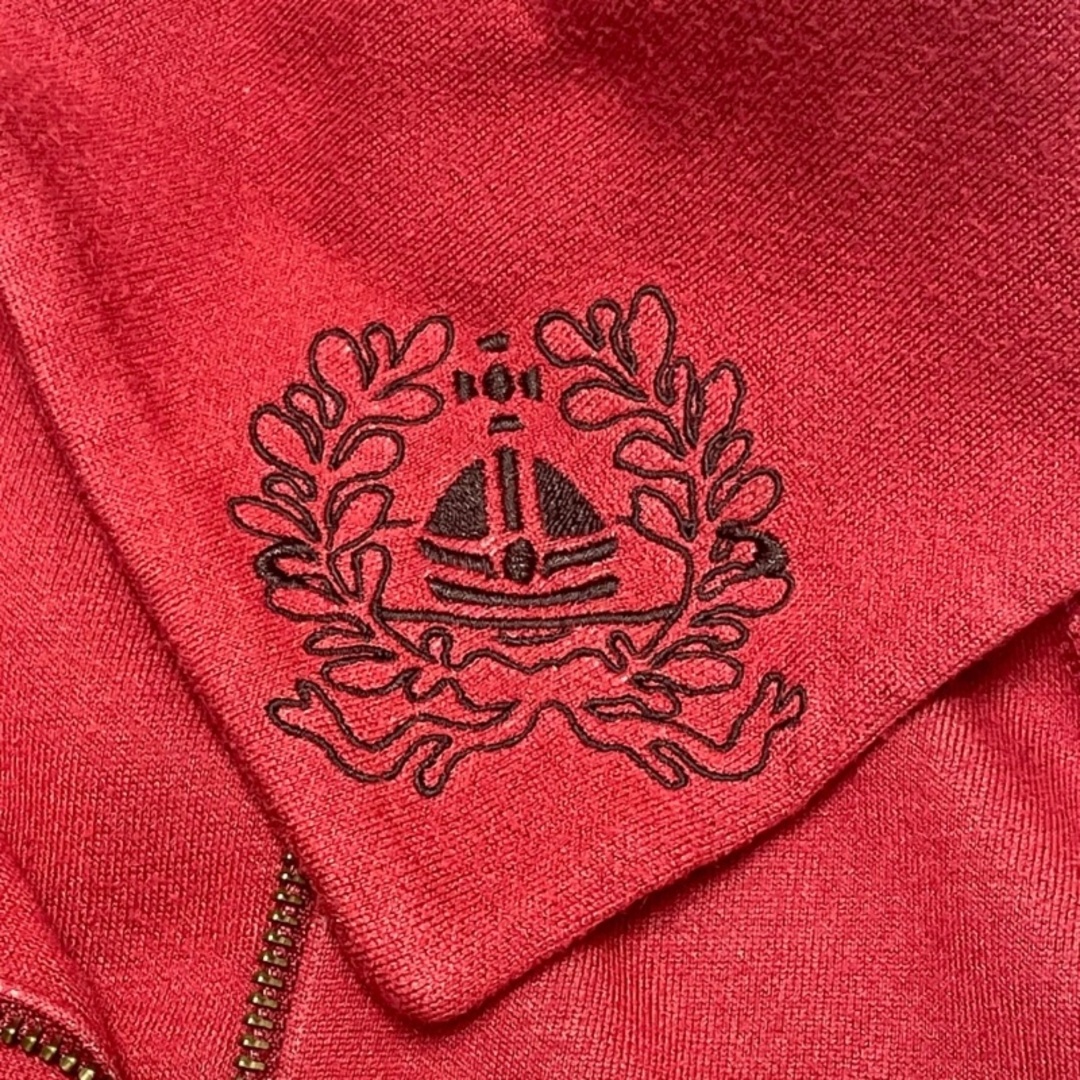 Vivienne Westwood(ヴィヴィアンウエストウッド)のVivienne Westwood RED LABEL ジップパーカー 16-03-381005 レッド レーヨン×綿 アウター レディース 【中古】 12508K346 レディースのトップス(パーカー)の商品写真