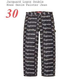 Supreme - Supreme Jacquard Logos Double Denim Jean