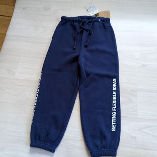 新品 裏起毛 キッズ パンツ ネイビー サイズ110