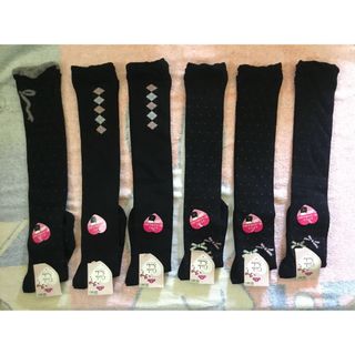 新品タグ付き　オーバーニーソックス　靴下　6足セット　22-24cm