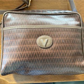 Valentino ブラウンレザーショルダーバッグ