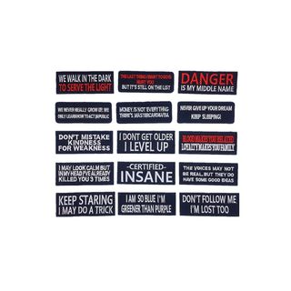 YFFSFDC 英語刺繍 ワッペン 15枚セット アイロンワッペン 刺繍 アップ