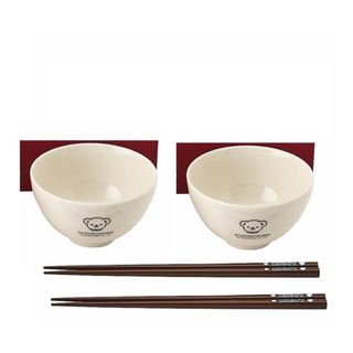 10/14迄 ポスくま  こぐま 茶碗 箸 セット