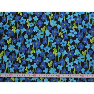 k46★ペイントフラワー　コットン生地★