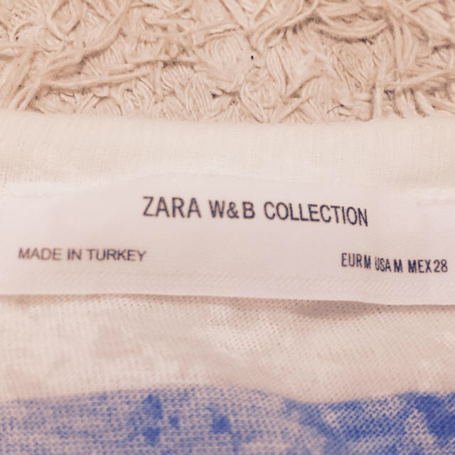 ZARA(ザラ)のZARA boarder frill sleeve cutsew ＊ レディースのトップス(シャツ/ブラウス(半袖/袖なし))の商品写真