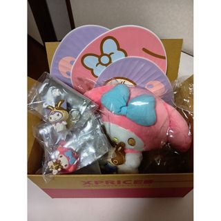 宇佐美　マイメロ縫いぐるみ・クロミ・マイメロ立体ラバーキーホルダー・うちわ(キャラクターグッズ)