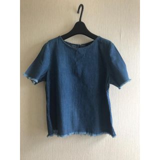 ザラ(ZARA)のZARA 半袖デニムトップ(シャツ/ブラウス(半袖/袖なし))