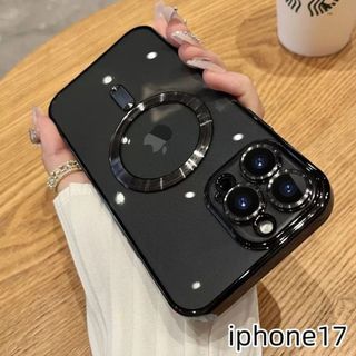 iphone17ケース耐衝撃 無線ワイヤレス充電 ブラック2