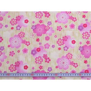 k93★桜　ベージュ　コットン生地★