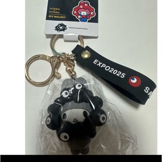 クリアミニポーチ付★マイメロディ⚫︎黒ミャクミャクモノクロキーホルダー 会場限定