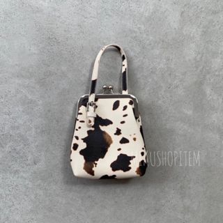 新品|ホルスタイン ガマグチショルダー バッグ カウ 牛柄 アニマル レディース