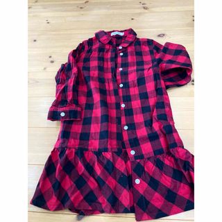 チェックシャツワンピース size120