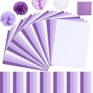 METBOU お花紙 薄葉紙 120枚 おはながみ 紫 大判 ラッピングペーパー