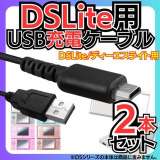 2本 DSLite ライト USB 充電コード 充電器 ケーブル ソフト 本体