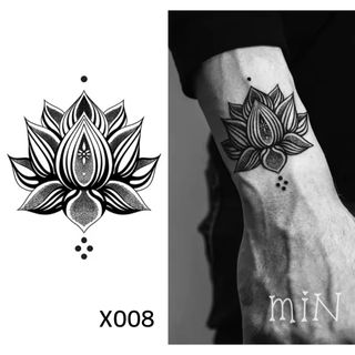 【新作】ジャグアタトゥーシール*X008 ハス 蓮 ロータス