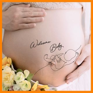 線画①マタニティシール マタニティフォトシール マタニティペイントシール