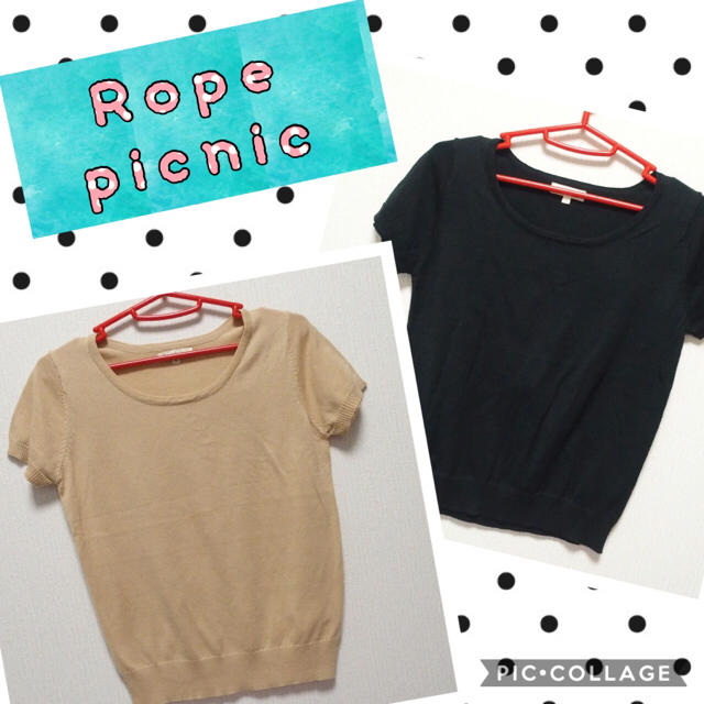 Rope' Picnic(ロペピクニック)の【新品未使用】2枚セット  ニット半袖トップス レディースのトップス(Tシャツ(半袖/袖なし))の商品写真