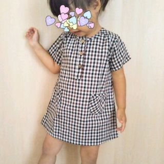 【まいまい様専用】95cm♡新品チェック柄ワンピース♡(ワンピース)