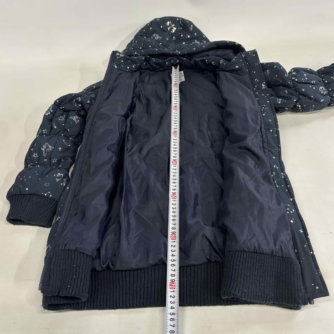 motherways(マザウェイズ)の（1044）マザウェイズ 150cm 中綿 ロングコート 星座柄 ネイビー キッズ/ベビー/マタニティのキッズ服女の子用(90cm~)(ジャケット/上着)の商品写真