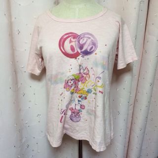 6%♡ポップルズコラボTシャツ(Tシャツ(半袖/袖なし))