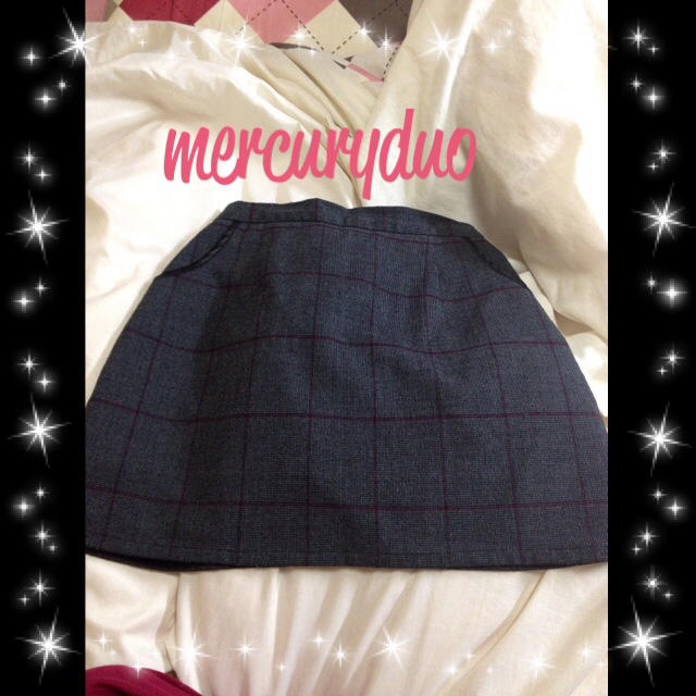 MERCURYDUO(マーキュリーデュオ)のマーキュリー♡ラインチェックミニスカート レディースのスカート(ミニスカート)の商品写真