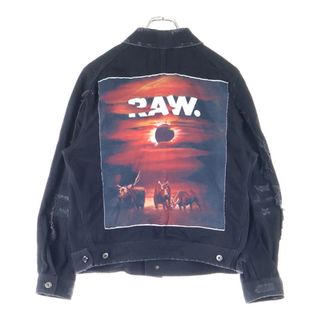 G-STAR RAW - G-STAR RAW ジースターロウ D-Staq RFTP Eclipse 3D Deconstructed Jacket ダメージ加工 デニムジャケット ブラック D12132-A926-A321