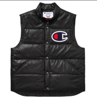 シュプリーム(Supreme)のsupreme×champion puffy vest 新品 未使用 黒 S(ダウンベスト)