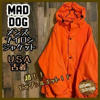 メンズ ナイロン ジャケット XL オレンジ USA古着 90s 長袖 アウター