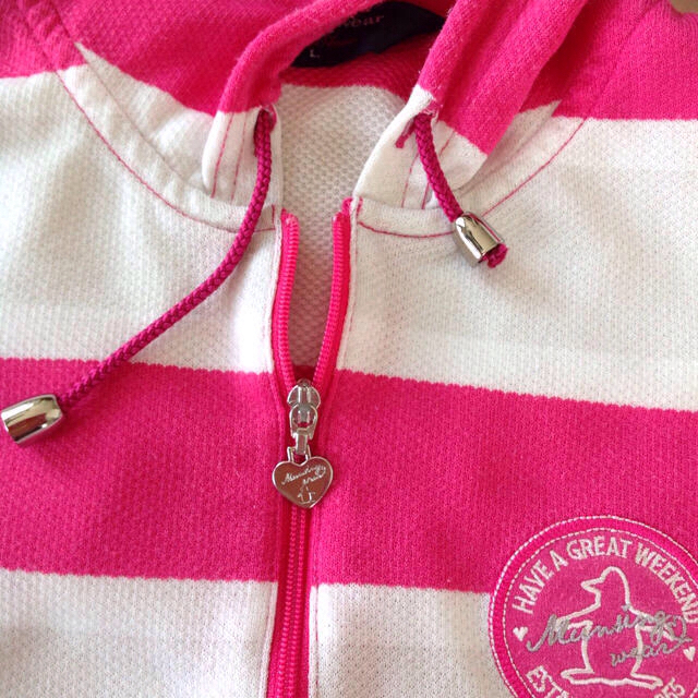 Munsingwear(マンシングウェア)のＭunsing wearのピンクのボーダー レディースのトップス(パーカー)の商品写真