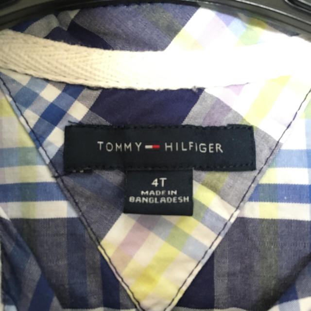 TOMMY HILFIGER(トミーヒルフィガー)のトミーヒルフィガー 半袖 チェックシャツ キッズ/ベビー/マタニティのキッズ服男の子用(90cm~)(Tシャツ/カットソー)の商品写真