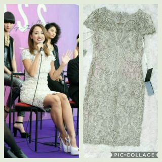 タダシショウジ(TADASHI SHOJI)の希少！サイズ０ TADASHI SHOJI 沢尻エリカさん着用ワンピース(ひざ丈ワンピース)