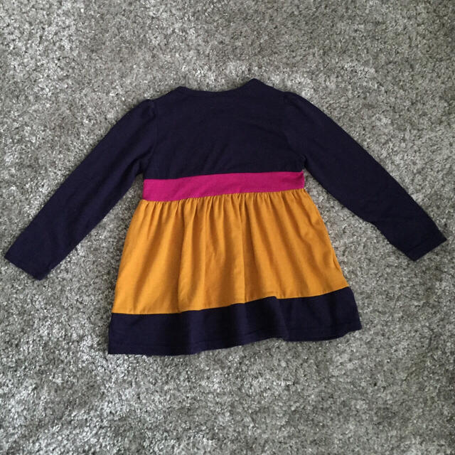 marimekko(マリメッコ)のLemon cookie バイカラーワンピース キッズ/ベビー/マタニティのキッズ服女の子用(90cm~)(ワンピース)の商品写真