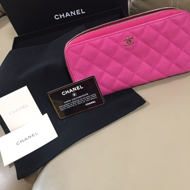 第1位獲得!】 CHANEL - CHANEL 長財布キャビアスキンウォレットピンク