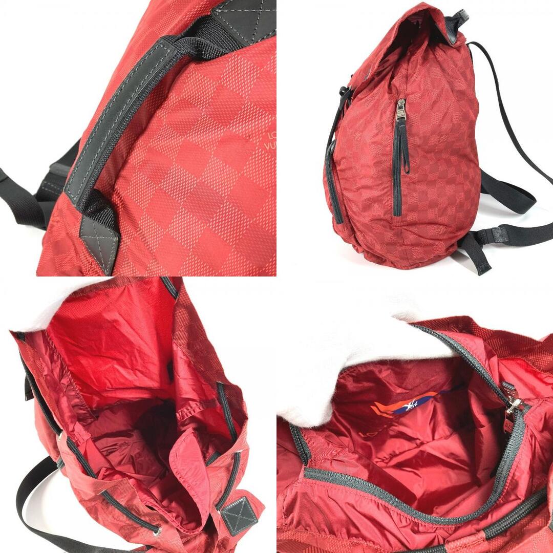 LOUIS VUITTON(ルイヴィトン)のルイヴィトン LOUIS VUITTON ライトパック ダミエ・アバンチュール アヴァンチュール カバン リュック 収納 ポーチ 折り畳み リュックサック ナイロン レッド レディースのバッグ(リュック/バックパック)の商品写真