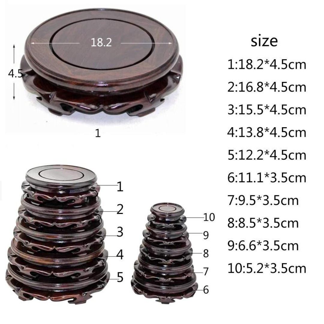 木製花台丸型 木製の台座 蓮の台座 仏像台座 飾り棚飾り台 収集品ディスプレイ仿 その他のその他(その他)の商品写真